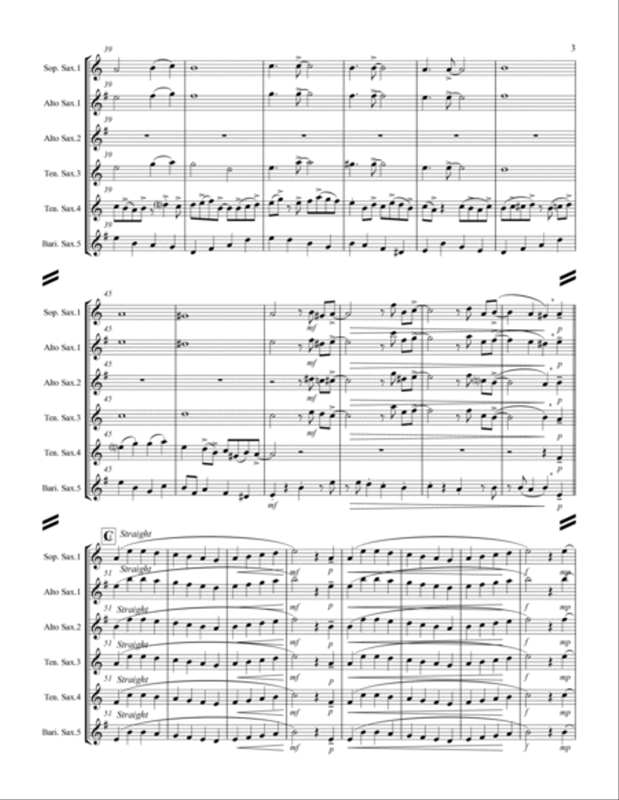 God Rest Ye Merry Gentlemen (for Saxophone Quintet SATTB or AATTB) Saxophone Quintet scores gallery preview page 4