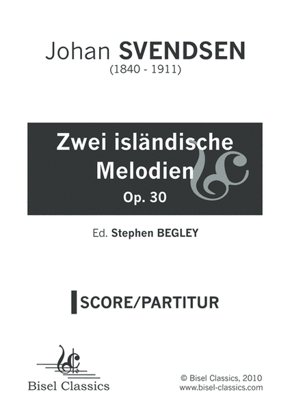 Zwei islandische Melodien, Op. 30