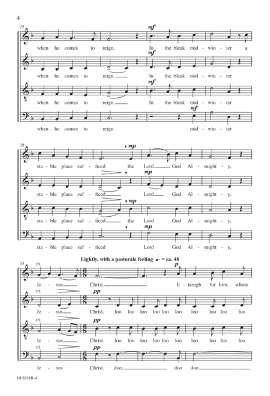 In the Bleak Midwinter Divisi scores gallery preview page 4