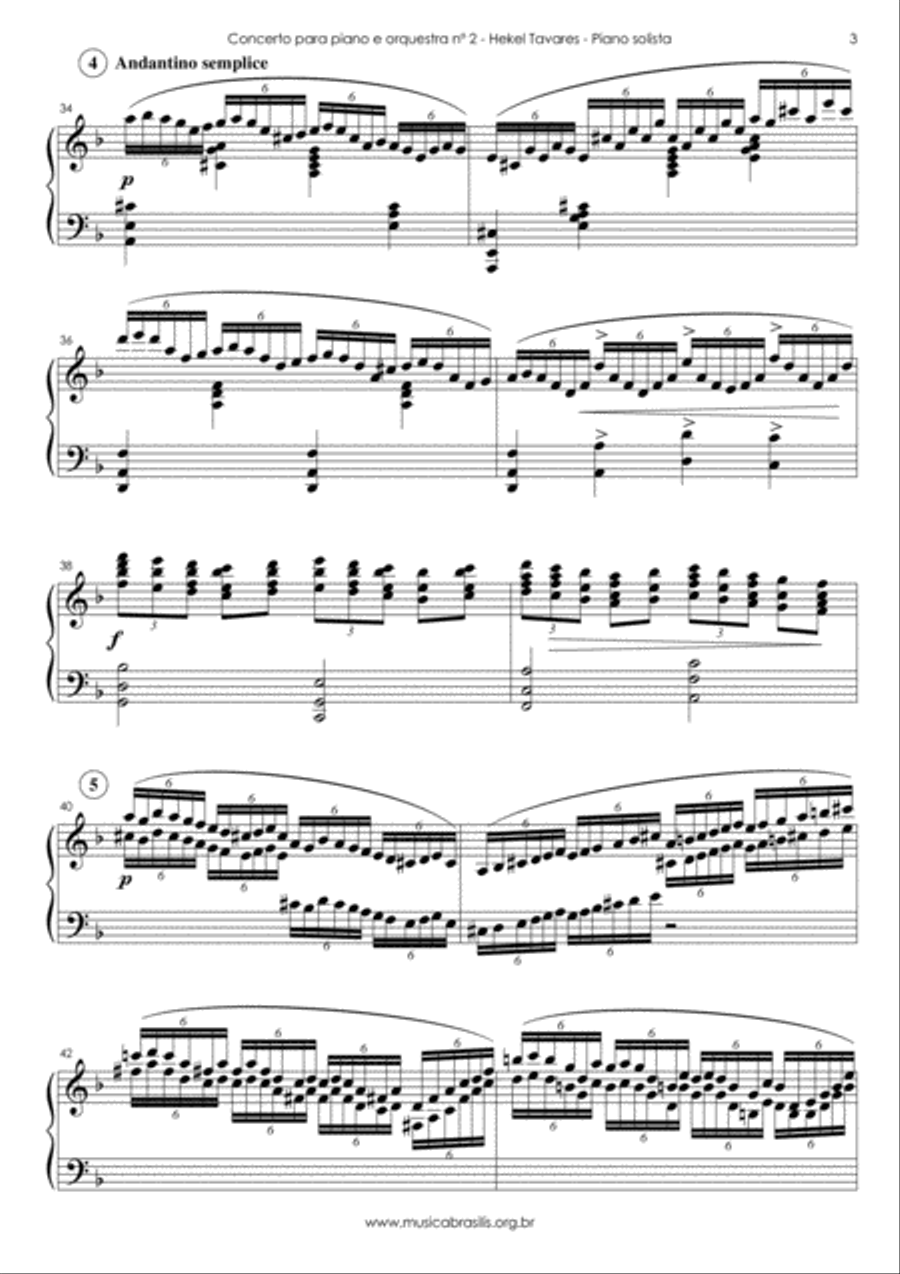Concerto para piano e orquestra n.2 em formas brasileiras Full Orchestra scores gallery preview page 5