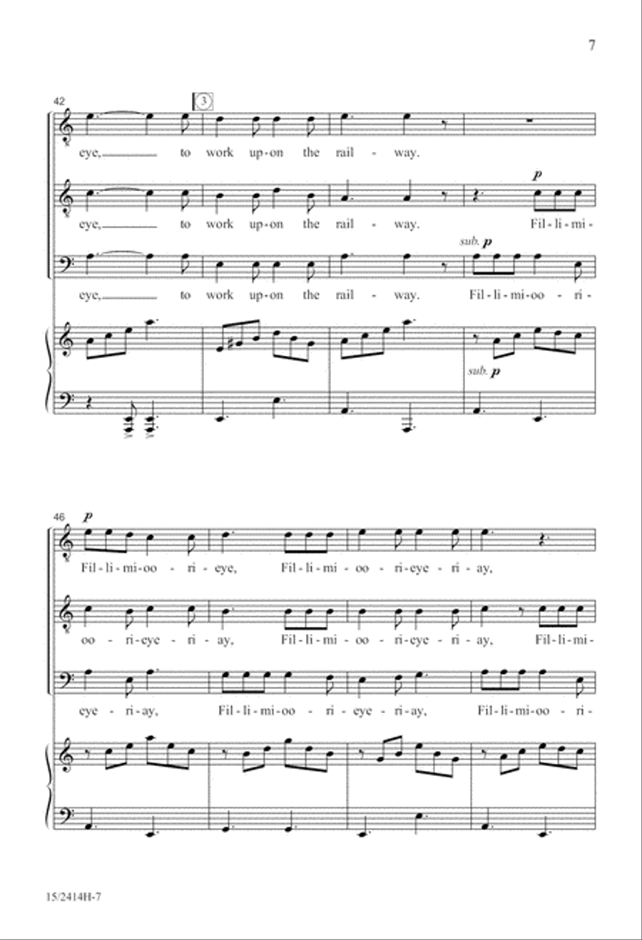 To Work Upon the Railway (Fil-li-mi-oo-ri-ay) TTB scores gallery preview page 8