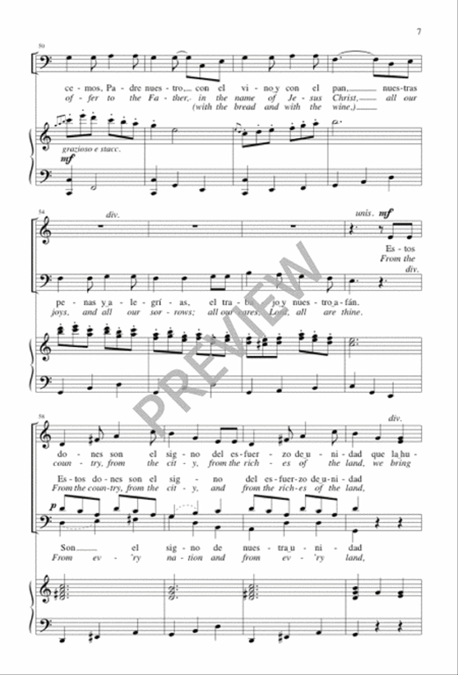 Te Ofrecemos Padre Nuestro / Let Us Offer to the Father 4-Part scores gallery preview page 8