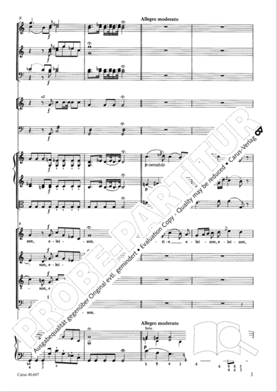 Mass in time of war (Missa in tempore belli) 4-Part scores gallery preview page 14