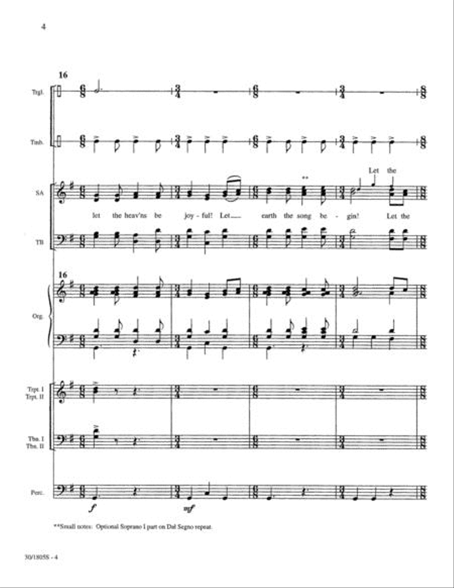 Now Let the Heavens Be Joyful - Brass and Percussion Choir scores gallery preview page 4