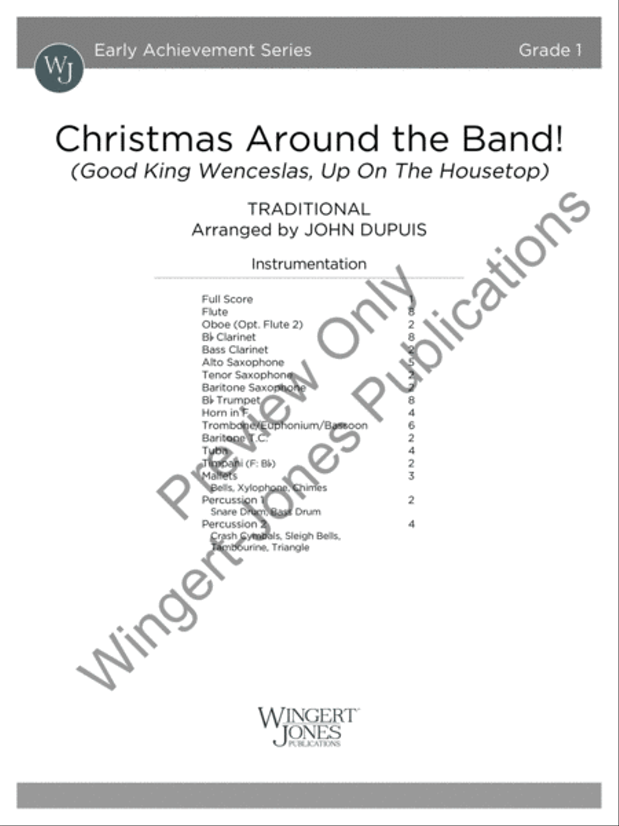 Christmas Around the Band! Concert Band scores gallery preview page 2