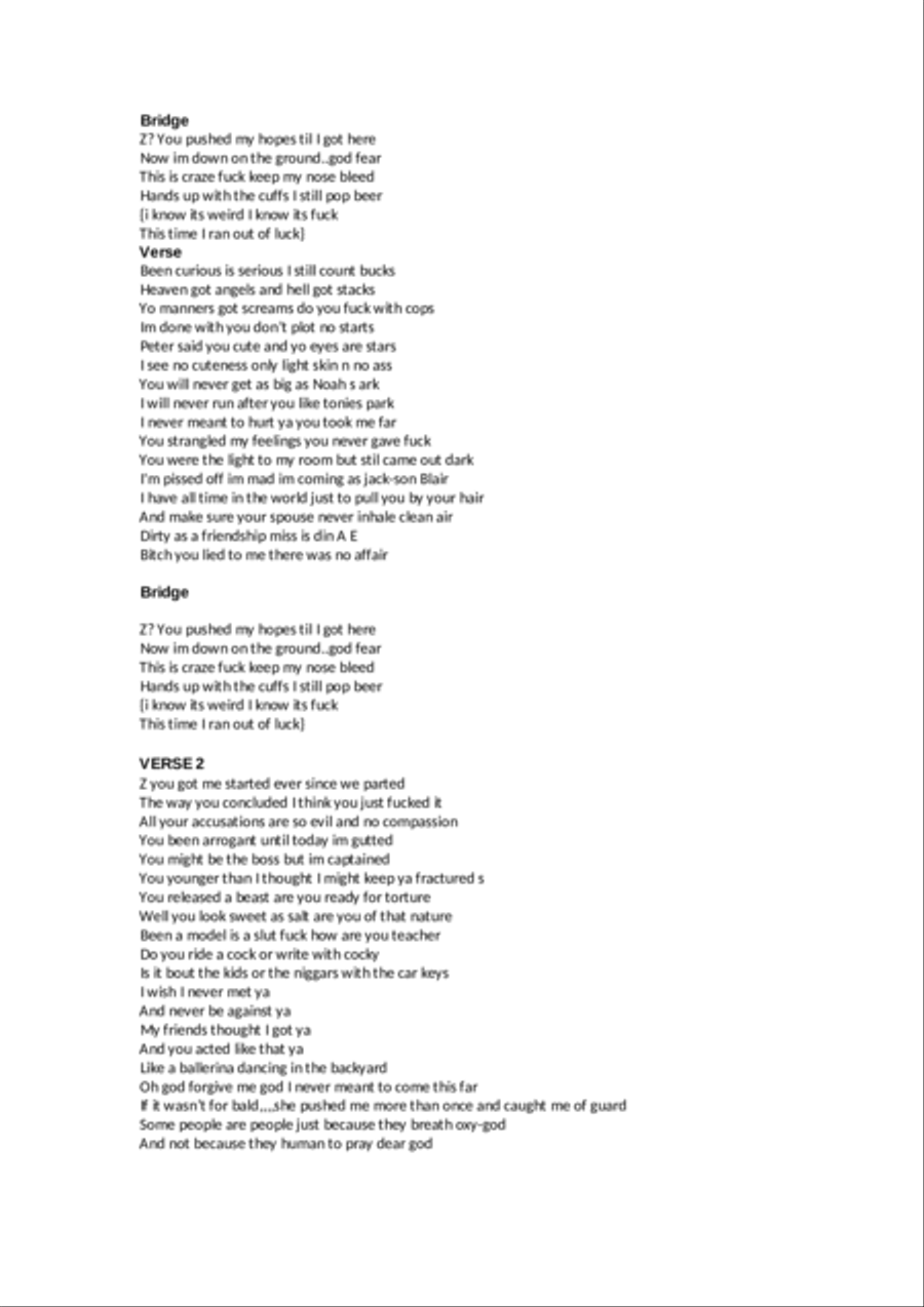 Diss to my ex-girlfriend Small Ensemble scores gallery preview page 1