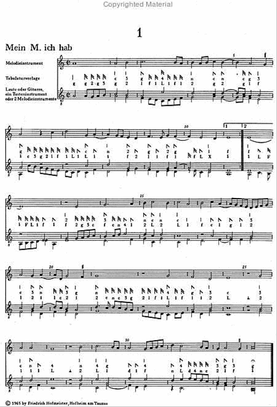 Die Tabulatur, Heft 3:Tabulaturen - Etlicher lobgesang und lidlein uff die lauten, 1512 Guitar Tablature scores gallery preview page 2