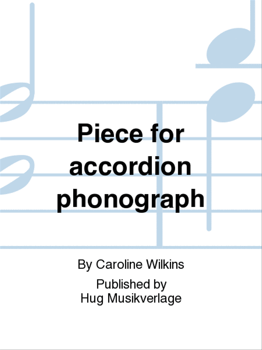 Piece for accordion phonograph Accordion scores gallery preview page 1