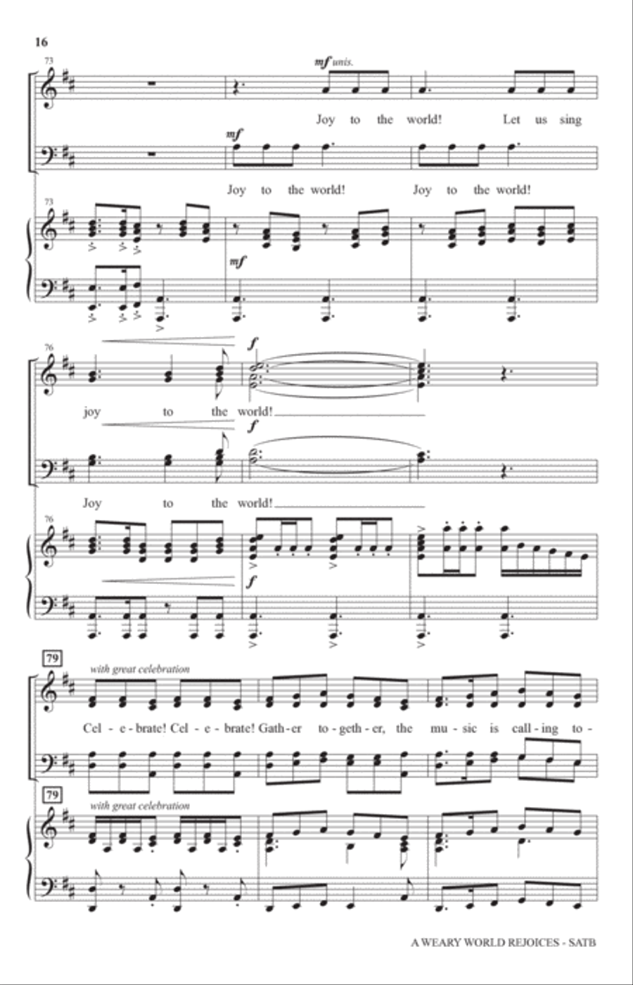 A Weary World Rejoices (A Chamber Cantata For Christmas) 4-Part scores gallery preview page 13