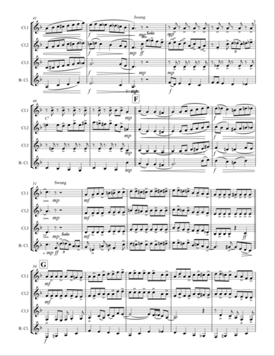 I Saw Mommy Kissing Santa Claus Woodwind Quartet scores gallery preview page 4