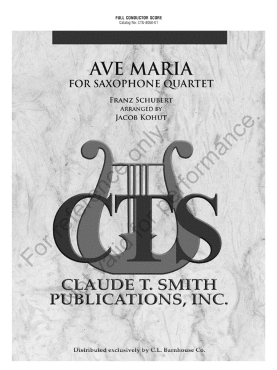 Ave Maria Saxophone scores gallery preview page 2