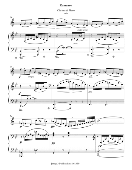 Fauré: Romance Op. 28 for Clarinet & Piano image number null