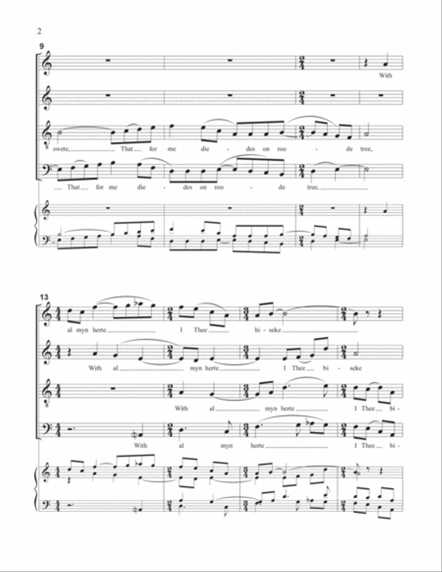 Jesu Crist, Myn Leman Swete 4-Part scores gallery preview page 4