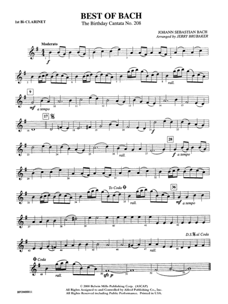 Best of Bach: 1st B-flat Clarinet