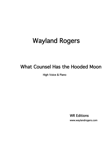 What Counsel Has the Hooded Moon (Five James Joyce Poems) image number null