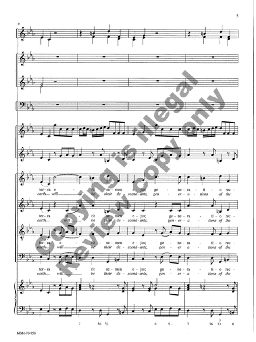 Beatus Vir (How Blest Are They) (Full Score) image number null