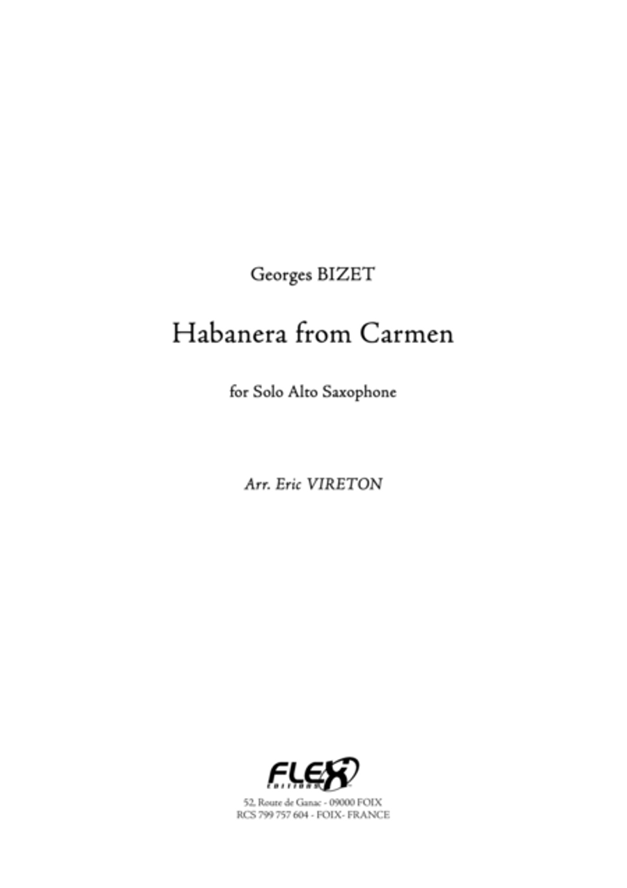 Habanera from Carmen Alto Saxophone scores gallery preview page 1