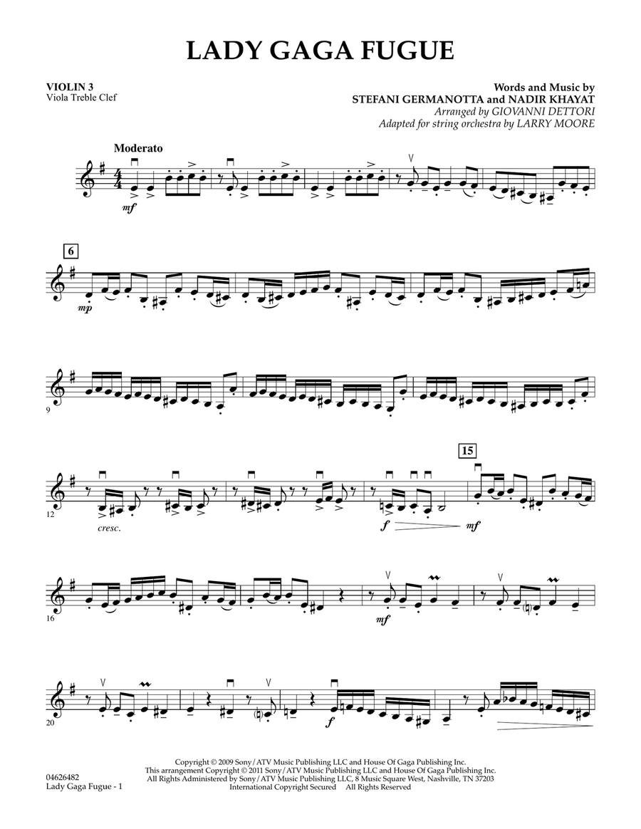 Lady Gaga Fugue (based on 