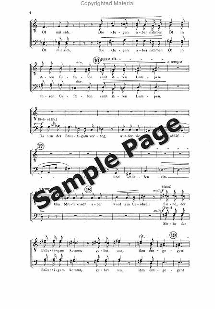 Gleichnis Von Den Torichten 4-Part scores gallery preview page 5