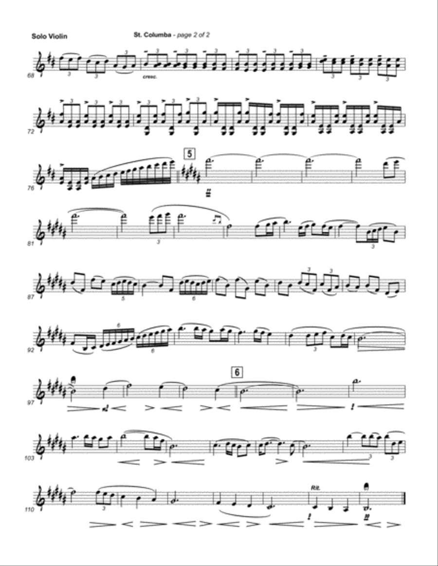 St. Columba Violin Solo scores gallery preview page 4