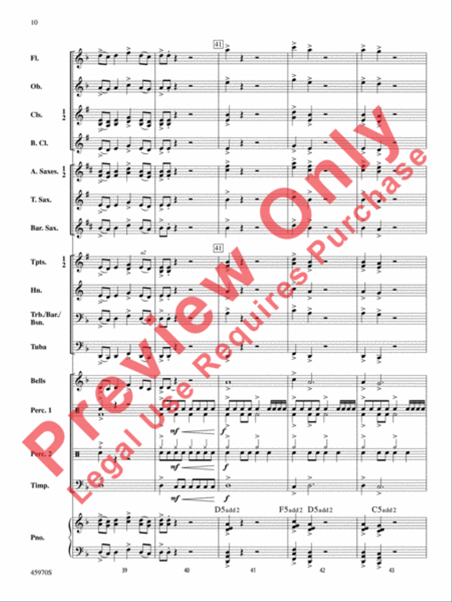 Shadow Warriors Concert Band scores gallery preview page 11