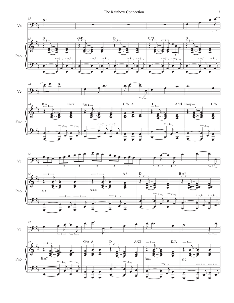 The Rainbow Connection Piano scores gallery preview page 3