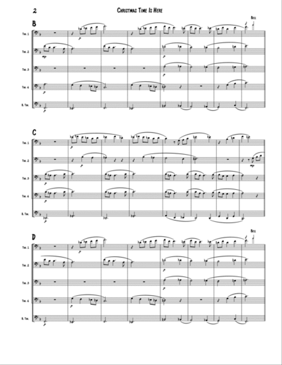 Christmas Time Is Here Trombone scores gallery preview page 2