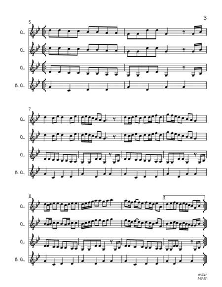 Hanerot Halalu (Clarinet Quartet) image number null