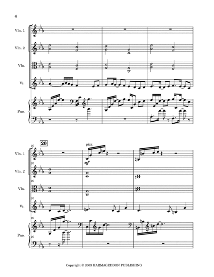 Faraway Piano Quintet scores gallery preview page 4