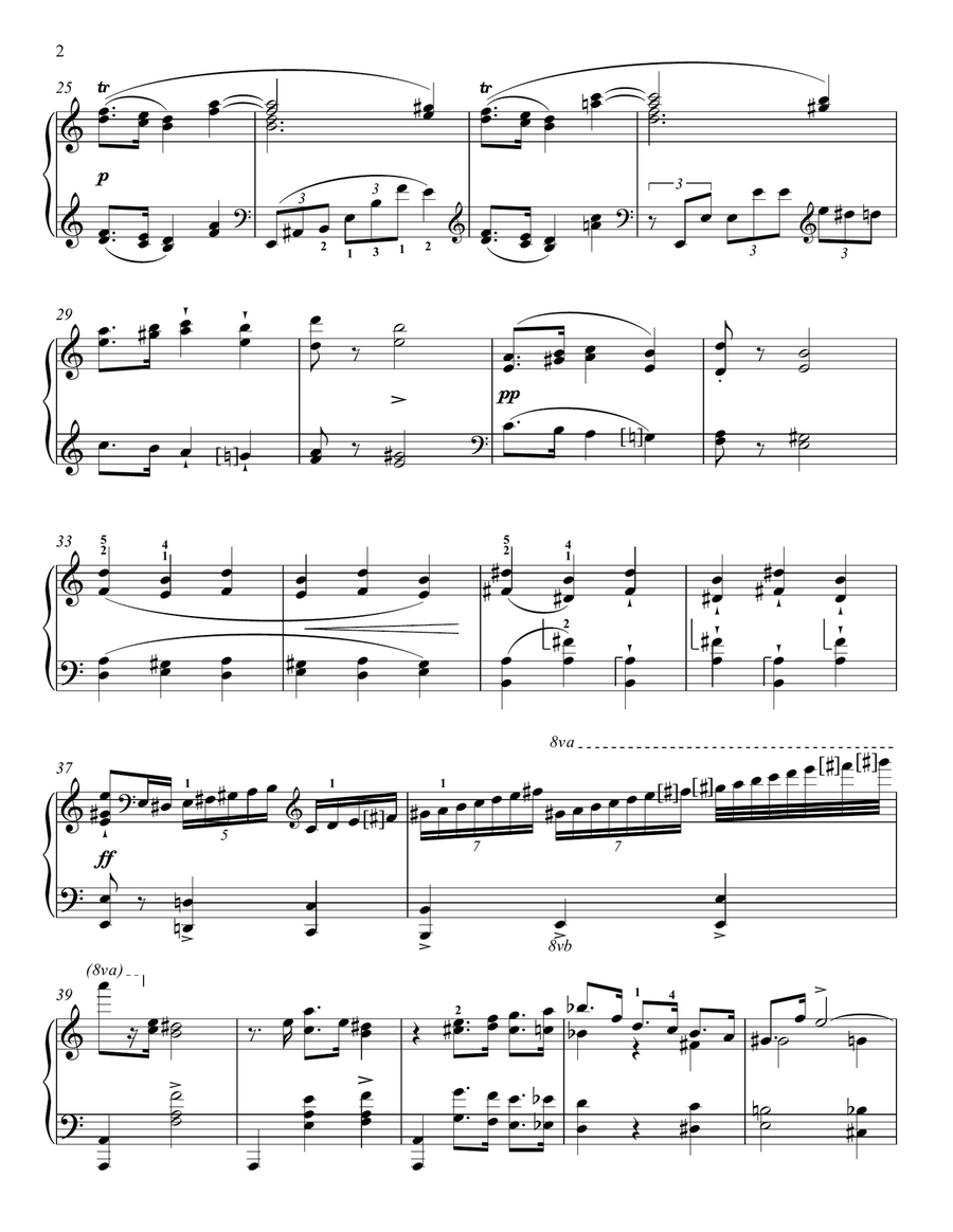 Mazurka in A minor Piano Solo scores gallery preview page 2