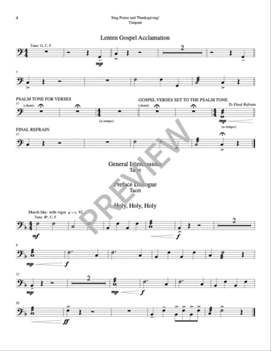 Sing Praise and Thanksgiving Mass-Choir, Cantor, Keyboard, Guitar Edition Choir scores gallery preview page 3