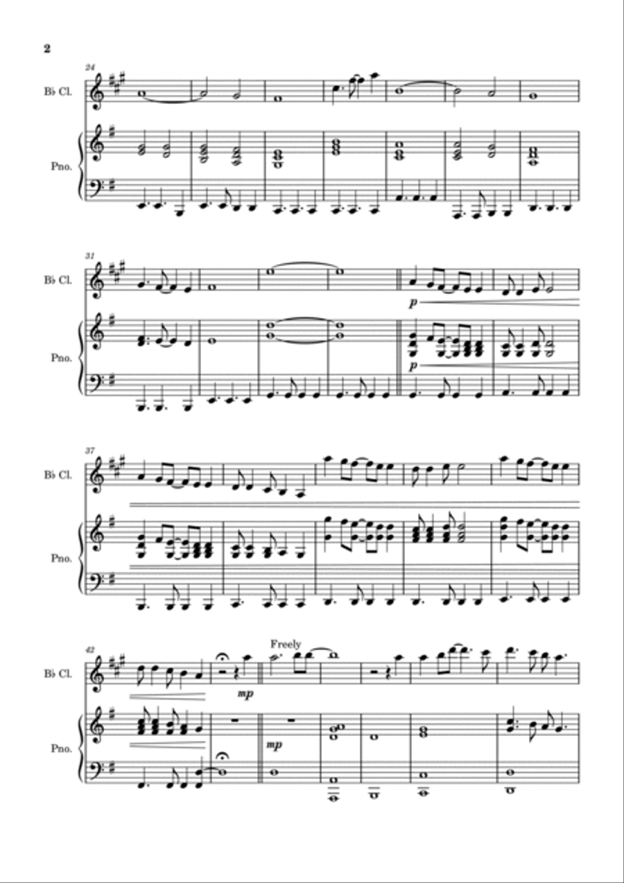 Now We Are Free B-Flat Clarinet scores gallery preview page 2