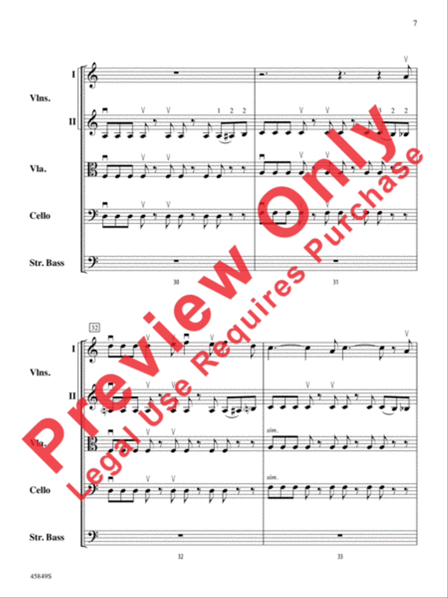 American Salute String Orchestra scores gallery preview page 7