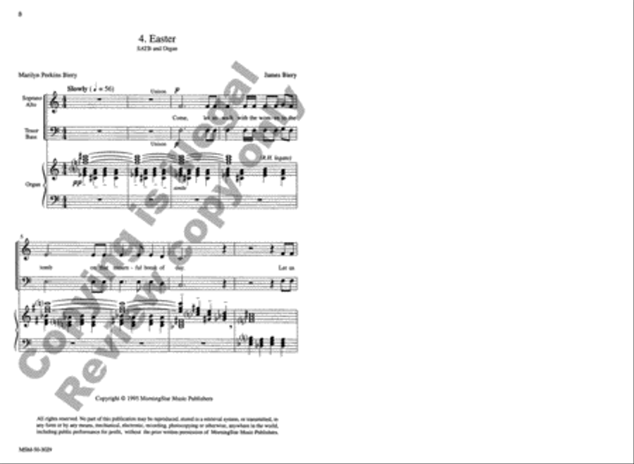 Choral Sentences for Holy Week and Easter 4-Part scores gallery preview page 8
