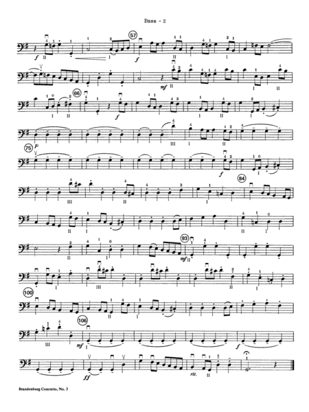 Brandenburg Concerto No. 3: String Bass