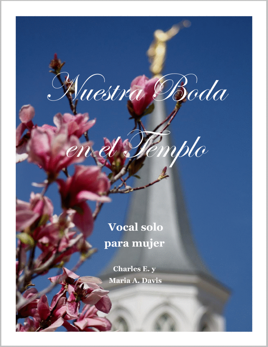 Nuestra Boda en el Templo - Vocal solo para mujer Piano, Vocal, Guitar scores gallery preview page 1
