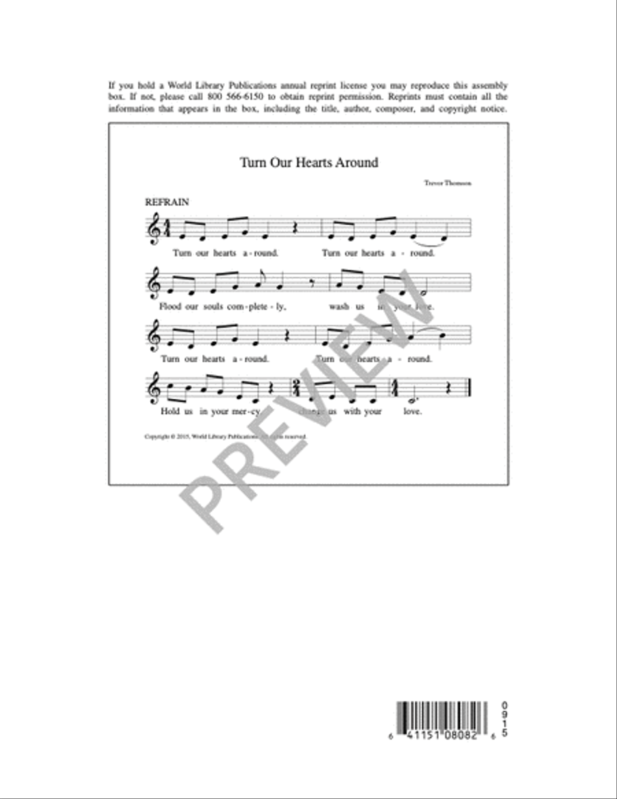 Turn Our Hearts Around 4-Part scores gallery preview page 4