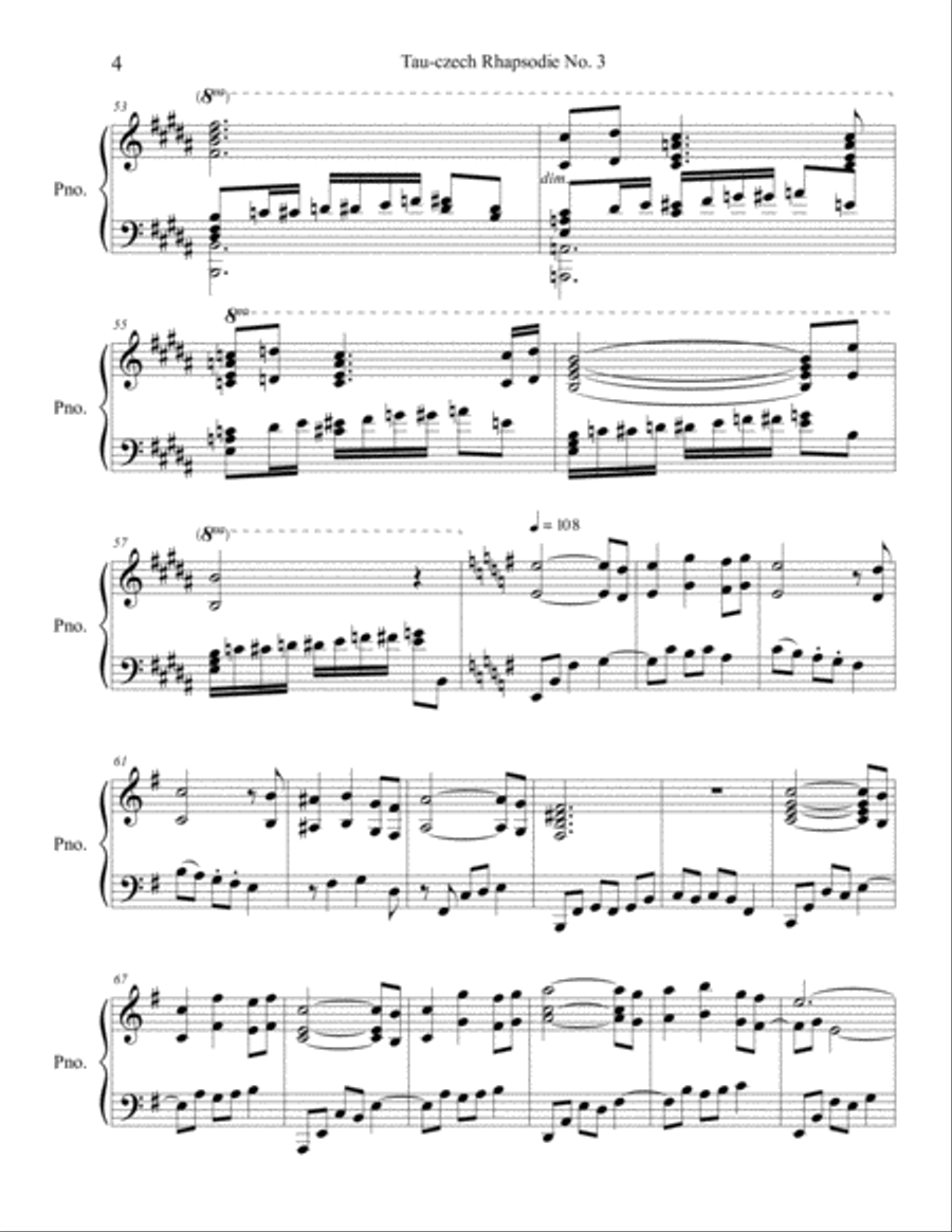 Tau-czech Rhapsodie No. 3 Piano Method scores gallery preview page 4