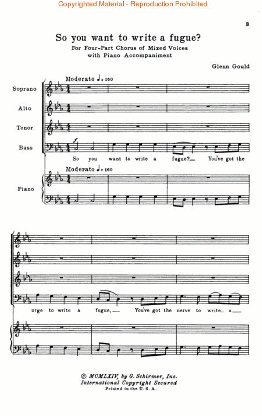 So You Want To Write A Fugue? 4-Part scores gallery preview page 2