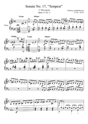 Sonate No. 17, Tempest 1st Movement