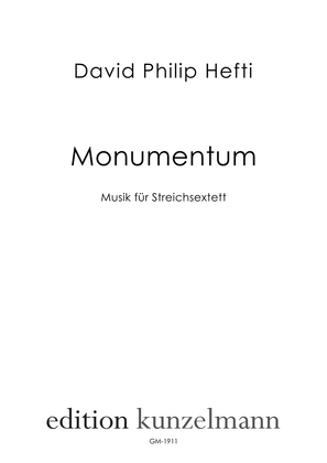 Book cover for Monumentum, Music for string sextet