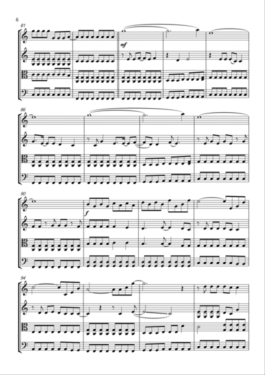 When You Were Young String Quartet scores gallery preview page 6