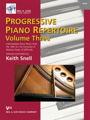 Book cover for Progressive Piano Repertoire, Volume Three