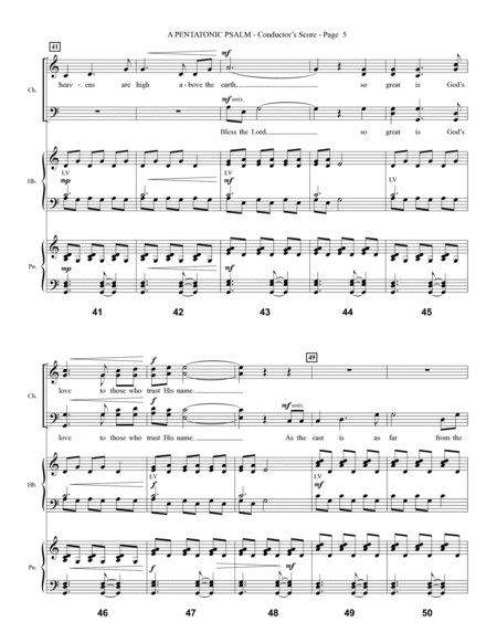 A Pentatonic Psalm (Bless The Lord, O My Soul) - Full Score