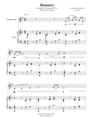Saint-Saens: Romance for Trumpet & Piano