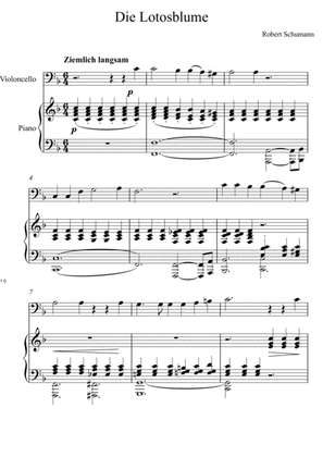 Robert Schumann - Die Lotosblume (Violoncello Solo)