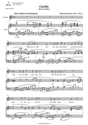 Cacilie, Op. 27 No. 2 (E-flat Major)