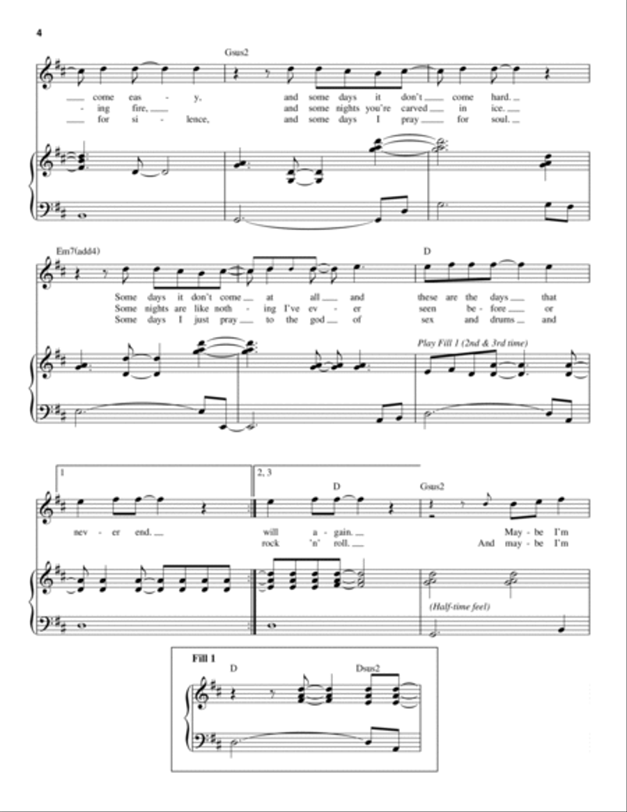 I'd Do Anything For Love (But I Won't Do That) Piano scores gallery preview page 4