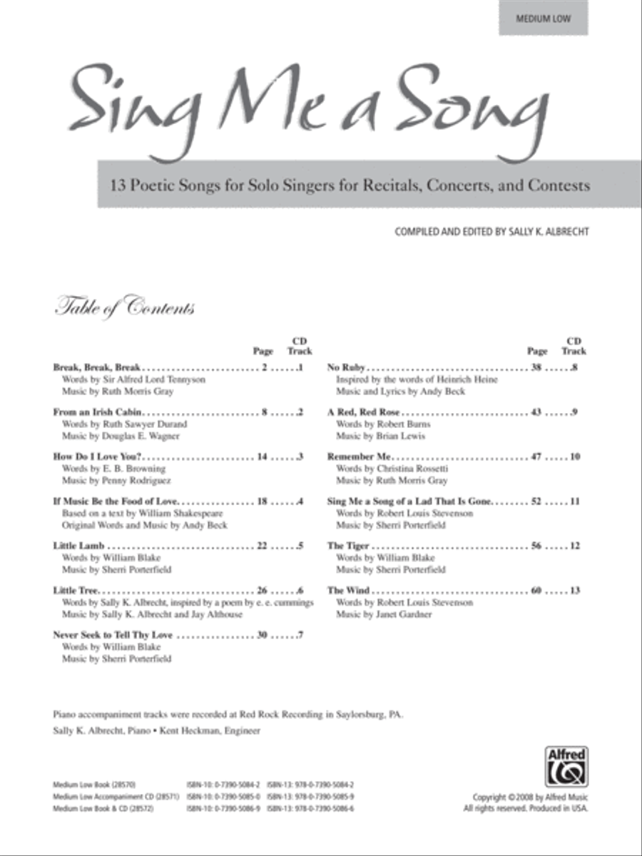Sing Me a Song Medium-Low Voice scores gallery preview page 2