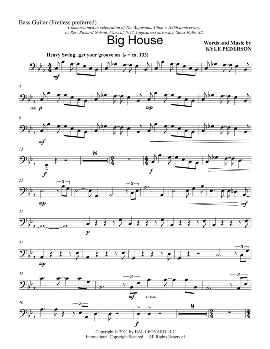 Big House - Acoustic/Electric Bass